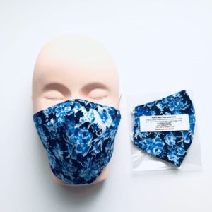 Face mask Blue flower 