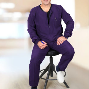 Scrubs set/Long sleeve front zipper